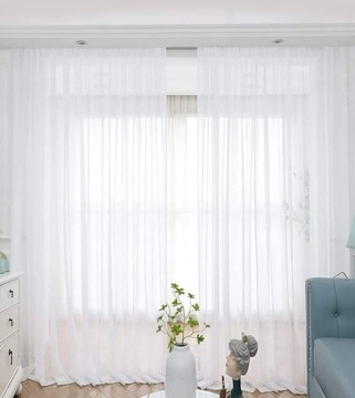 ТКАНЬ ВУАЛЬ БЕЛАЯ ШТОРА ОТДЕЛКА ОКНА 300 соболь супер качества В МЕТРАХ