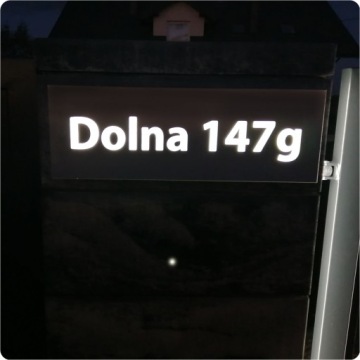 Адресная доска для номера дома с подсветкой 1R LED 66х15 см