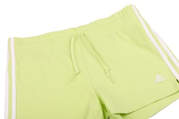Spodenki damskie adidas Essentials Slim 3-Stripes Shorts zielone HE9361 :M