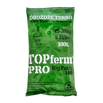 Drożdże Spiritferm TOPferm PRO TURBO YEAST 21,5% 360 g - Big Pack na 100 L