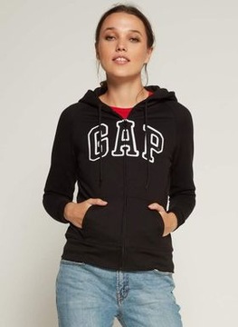 GAP bluza damska czarna zamek bawełna S