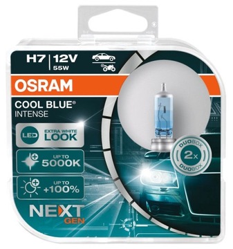 2x H7 OSRAM ZARÓWKI 5000K COOL BLUE INTENSE NEXT GEN DUO BOX