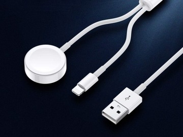 Индуктивное зарядное устройство Alogy 2in1 Qi + Lightning для Apple Watch/iPhone