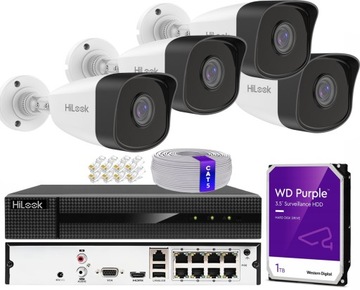 Zestaw do monitoringu Hikvision NVR-PoE IPCAM-5MPX Kit HiLook