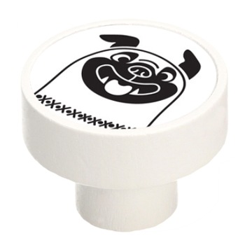 Gałka GAMET drewniana biały mat GD08 buldog V105