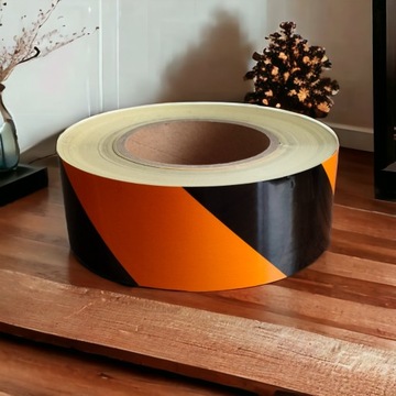 TAŚMA odblaskowa ŻÓŁTO-CZARNA NAJTANIEJ!!! 50mm x 50m rolka oznaczeniowa