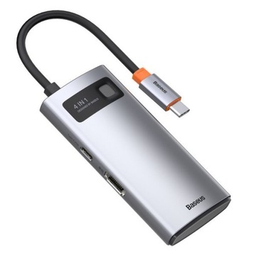 BASEUS ADAPTER 4w1 HUB USB-C USB 3.0 ROZDZIELACZ ROZGAŁĘŹNIK HDMI 100W OTG