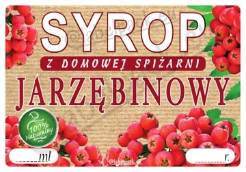 Etykieta na SYROP - JARZĘBINOWY 20 szt.