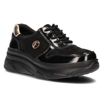 Sneakersy damskie skórzane Filippo czarne r.37