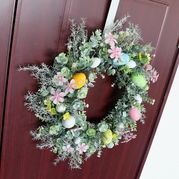 Пасхальное яйцо венок весна лето настенный венок подвески висят
