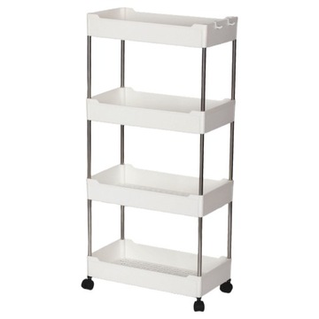 ПОЛКА ДЛЯ ВАННОЙ КУХОННЫЙ ШКАФ Полка мобильная на колесиках, 4 ЯРУСА
