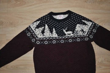 NEXT świąteczny sweter RENIFER ŚWIĘTA r. L BDB