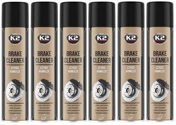6x K2 BRAKE CLEANER ZMYWACZ DO TARCZ HAMULCOWYCH ODTŁUSZCZACZ 600ML