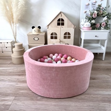 Suchy basen z kulkami Velvet Róż 40x90+250 piłek - DOWOLNY MIX