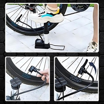 Ножной насос Велосипедный автомобильный насос Напольный стационарный Манометр 10 БАР