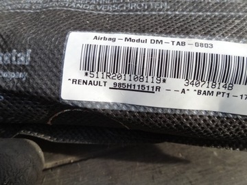 RENAULT FLUENCE 2012 AIR NÁDRŽ ULOŽENÍ SEDADLA LEVÝ