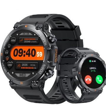 ZEGAREK INTELIGENTNY SMARTWATCH MĘSKI WODOODPORNY SPORTOWY BT 5.0 1.39