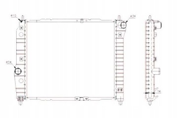 CHLADIČ MOTORU CHEVROLET KALOS (02-) 1.2 I / 480X413X16 NRF