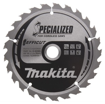 MAKITA TARCZA DO DREWNA 165x20mm 25Z EFFICUT