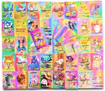 КАРТЫ RAINBOW POKEMON PIKACHU 55 КОЛЛЕКЦИОННЫХ КАРТ ИЗ СЕРИИ POKEMON