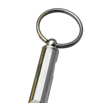 Брелок-свисток с открывалкой для бутылок из цинкового сплава, служебный гаджет, серебро