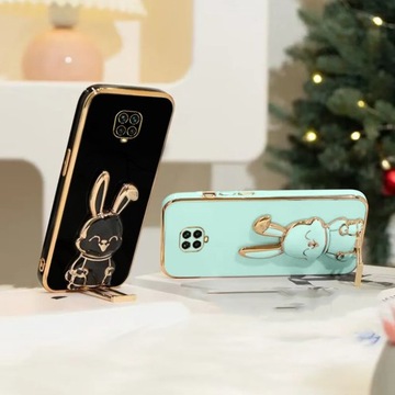 ETUI GLAMOUR DO XIAOMI REDMI NOTE 9 PRO KRÓLIK UCHWYT SILIKON CASE + SZKŁO