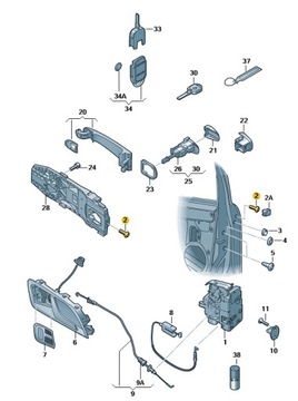DRZWI ZESTAW ŚRUBA + ZAŚLEPKA x 2