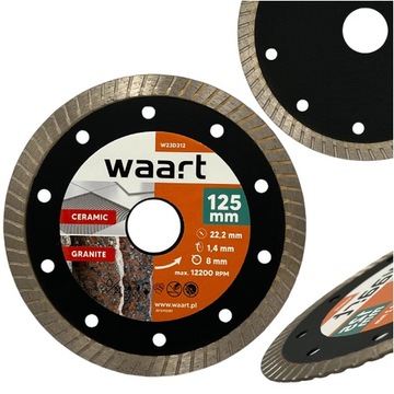 TARCZA DIAMENTOWA GRES CERAMIKA BETON 125 x 1,4mm