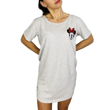 Piżama damska Myszka Minnie koszula nocna T-shirt L szara Disney