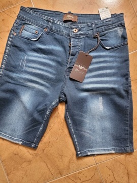 Armani Jeans spodenki męskie, krótkie, r. 32 pas 84 do 96cm,