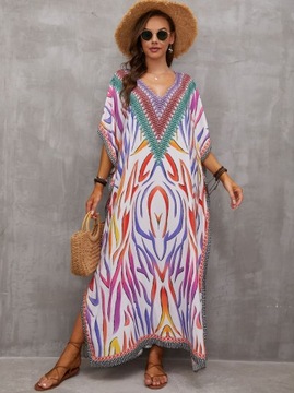 ПАРЕО для пляжа, платье ПОЛЕТ, длинная накидка, женская туника SUMMER BOHO