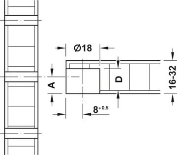 Коннектор Hafele Rafix TAB 19мм 50 комплектов
