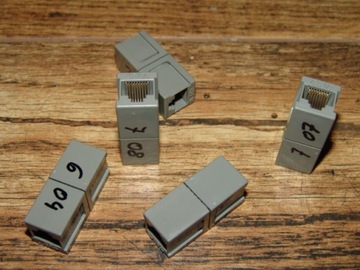 Adapter złączka przejściówka RJ45 na RJ45 szary !