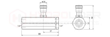 ДРОССЕЛЬНЫЙ КЛАПАН VRFU 90 COMP 1/4 17L OM