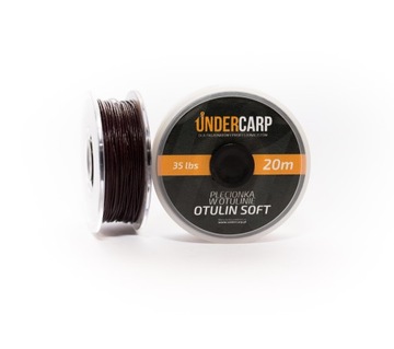 Plecionka przyponowa w otulinie 20 m/35 lbs OTULIN SOFT – brązowa UNDERCARP