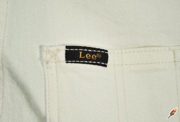 LEE ogrodniczki WHITE jeans BIB LOGGER _ M