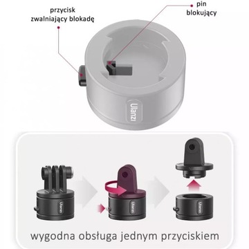 Быстрый разъем Ulanzi Go-Quick II для GoPro HERO 13 12 11 MINI 10 9 HERO 2024