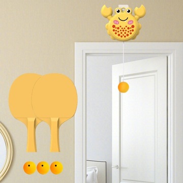 Тренажер для настольного тенниса, подвесной, желтый