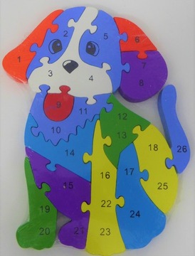 PUZZLE drewniane układanka EDUKACYJNE