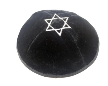 19/20CM VELVET EMBROIDERED JEWISH YARMULKE KIPPAH KIPPOT