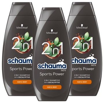 Schauma MEN Szampon do Włosów Wzmacniający 400 x3