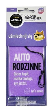 ZAPACH DO SAMOCHODU Auto Rodzinne ŚMIESZNE Aroma