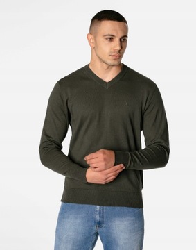 Cienki Sweterek Sweter Męski w Serek S1S C119 XXL