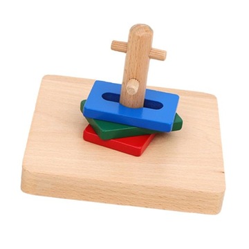 c/ Wooden Geometric Shape Sorting Stacking Blocks,