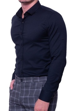 МУЖСКАЯ ЧЕРНАЯ РУБАШКА В РЕБРУСКУ, 4XL