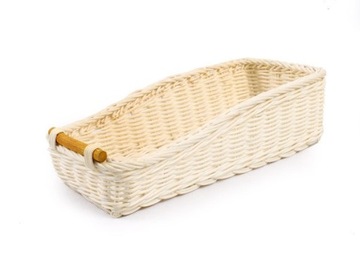 PROSTOKĄTNY KOSZYK RATTANOWY 27x12x6/7 cm