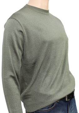Элегантный мужской свитер с воротником Kol Oliwka, размер XXL