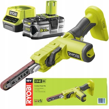 RYOBI SZLIFIERKA TAŚMOWA PILNIK TAŚMOWY R18PF +5Ah