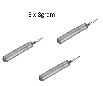 CIĘŻAREK PAŁECZKA DROP SHOT 8 GRAM OP.3SZT KONGER