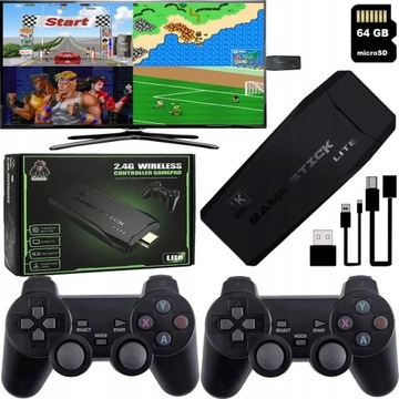 БЕСПРОВОДНОЙ ТЕЛЕВИЗОР ИГРОВАЯ ВИДЕОКОНСОЛЬ РЕТРО-ИГРА HDMI 2 ПАНЕЛЬ НА SD-карте емкостью 64 ГБ